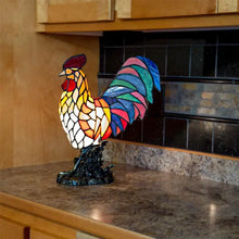 Load image into Gallery viewer, (Tiffany style) Stained Glass Rooster Lamp (ROG0006)