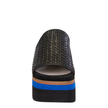 Load image into Gallery viewer, NAKED FEET - FLOCCI in JET BLACK Wedge Sandals (ONLINE ONLY)