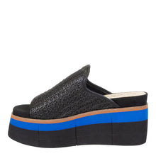 Load image into Gallery viewer, NAKED FEET - FLOCCI in JET BLACK Wedge Sandals (ONLINE ONLY)
