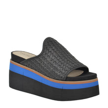 Load image into Gallery viewer, NAKED FEET - FLOCCI in JET BLACK Wedge Sandals (ONLINE ONLY)