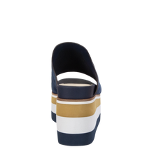 Load image into Gallery viewer, NAKED FEET - FLOW in NAVY Platform Sandals