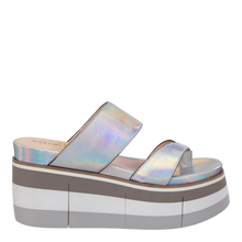 Load image into Gallery viewer, NAKED FEET (ONLINE ONLY) FLUX in SILVER Wedge Sandals