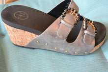 Load image into Gallery viewer, Briana Pewter Wedge Sandal by MAKERS
