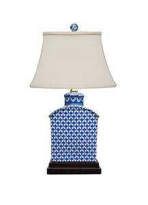 Blue Fish Scale Pattern Lamp with upgraded shade