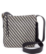 Load image into Gallery viewer, HOBO-Blaze Striped Crossbody (Black and White Stripes)
