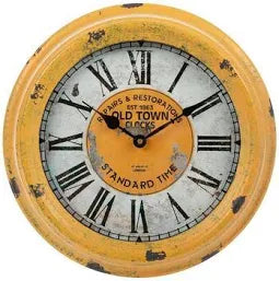 Old Time Wall Clock (Yellow or Blue) WAS 88 now $45!