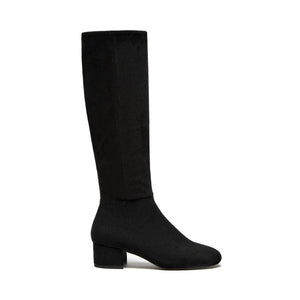 Silent D GOLD Boot Black Micro suede
