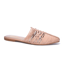 Load image into Gallery viewer, 42 Gold- Cleo Woven Leather Flat Mule
