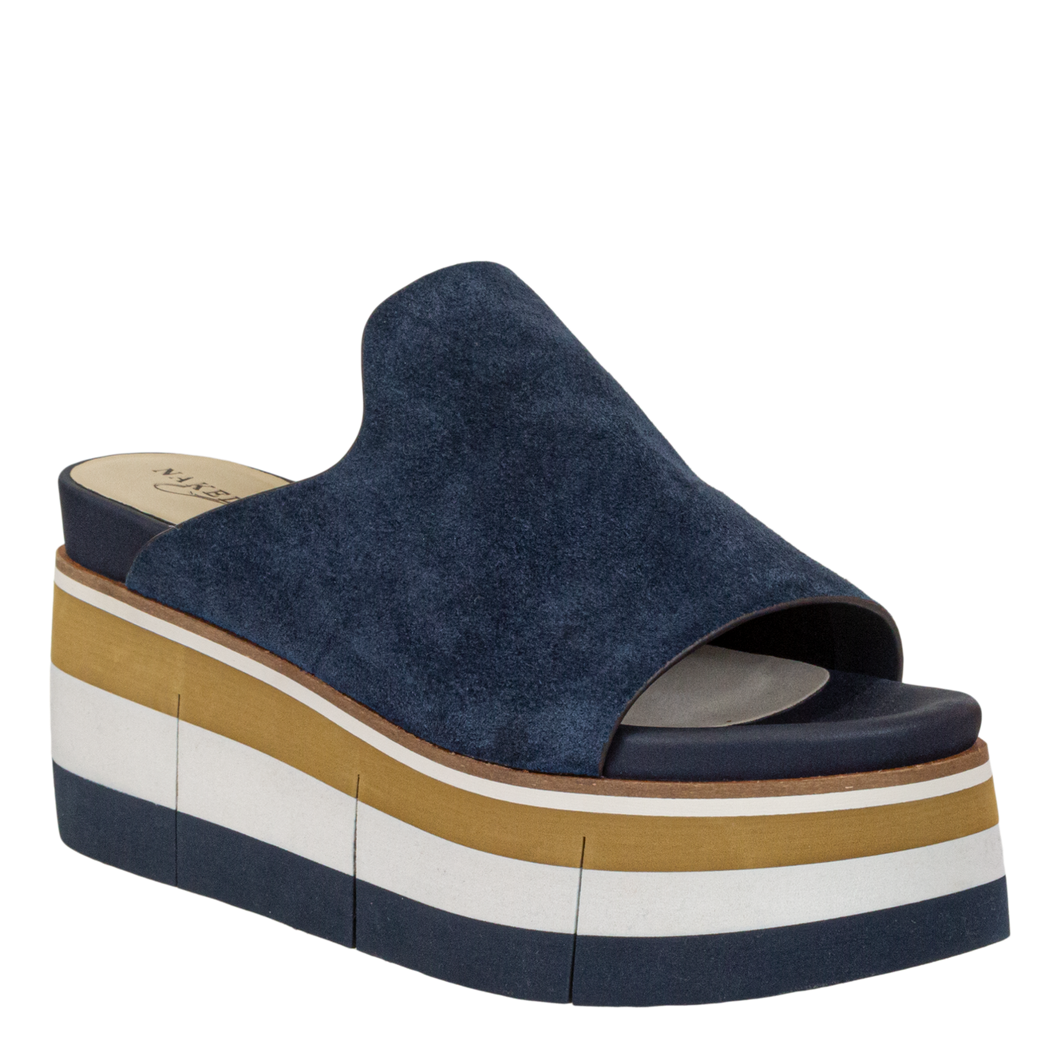 NAKED FEET - FLOW in NAVY Platform Sandals – Shoefly AL