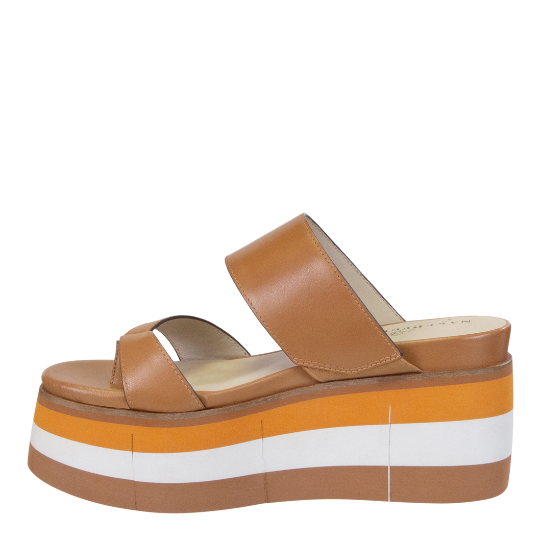 NAKED FEET - FLUX in TAN Wedge Sandals(ONLINE ONLY)