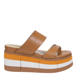 NAKED FEET - FLUX in TAN Wedge Sandals(ONLINE ONLY)