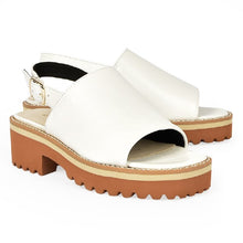 Load image into Gallery viewer, All Black- OT Lugg Sandal - White
