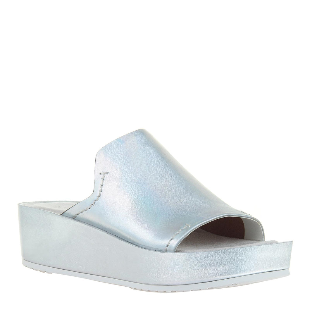 NAKED FEET - RENO in SILVER Wedge Sandals(INSTORE AND ONLINE)